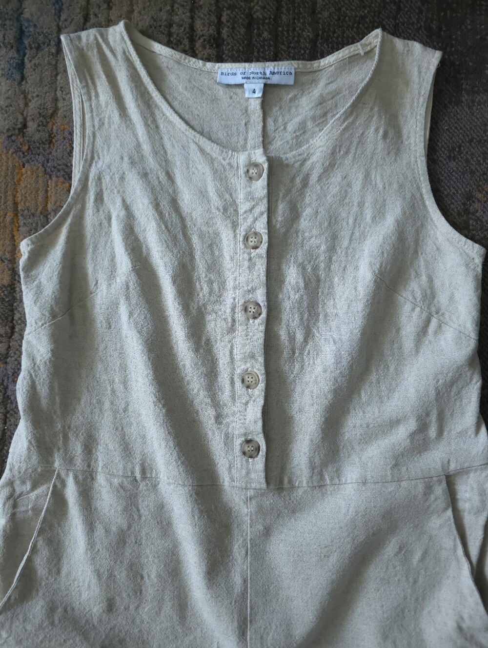 Birds Of North America Tropicbird Linen Blend Jumpsuit - Picture 3 of 8